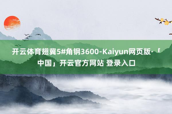 開云體育翅冀5#角鋼3600-Kaiyun網頁版·「中國」開云官方網站 登錄入口